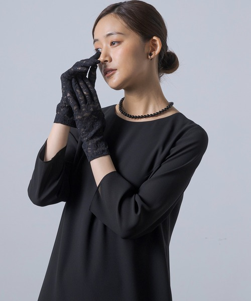 【慶弔両用】フォーマルレースグローブ/喪服・礼服/手袋