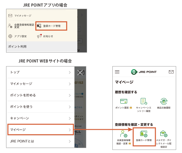 登録カード確認方法