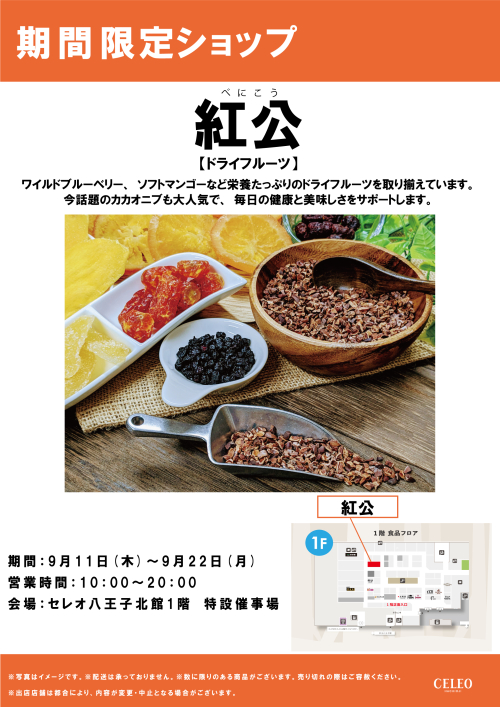 【9/11～9/22】紅公　催事特別販売！