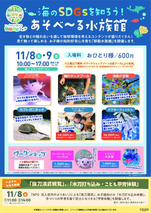 海のSDGｓを知ろう！あそべ~る水族館 ／「抜刀演武観覧」、「木刀打ち込み・こども甲冑体験」