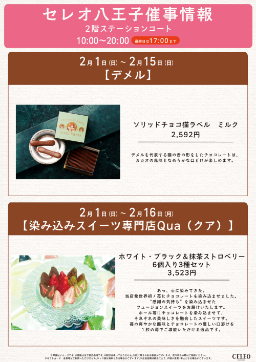 【2/1～】バレンタイン催事特別販売！