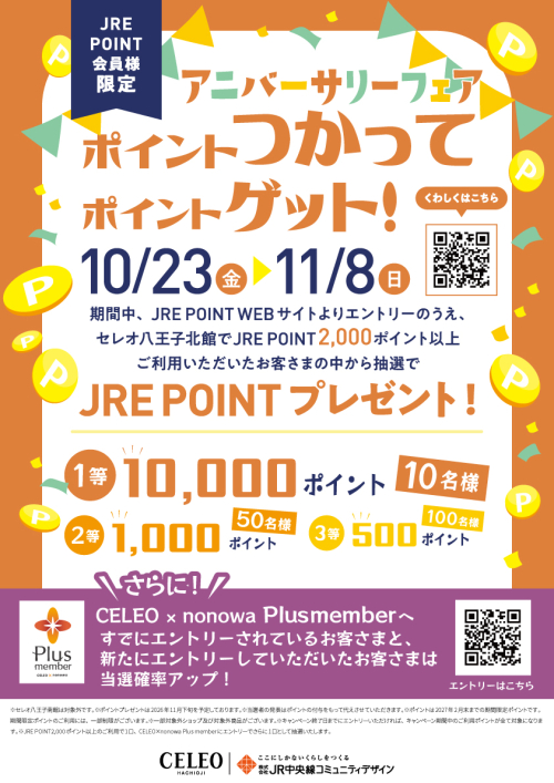 アニバーサリーフェア ポイントつかってポイントゲット！