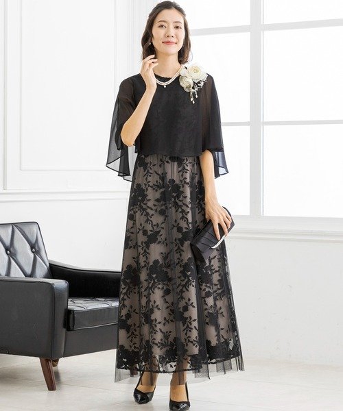 ケープとレースドレス2点セット《マザードレス》