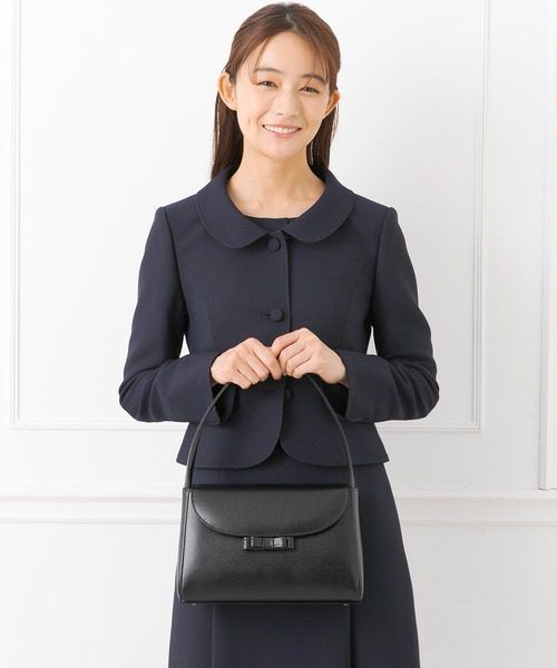 【お受験】リボン付き牛革バック≪撥水加工付≫