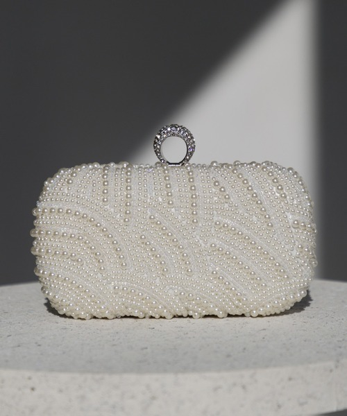 パールぎっしりコンパクトクラッチバッグ