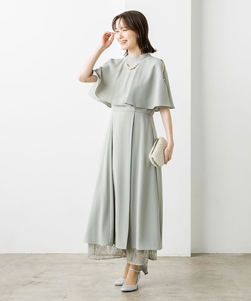 【formforma限定】レースパンツ付きレイヤードドレス