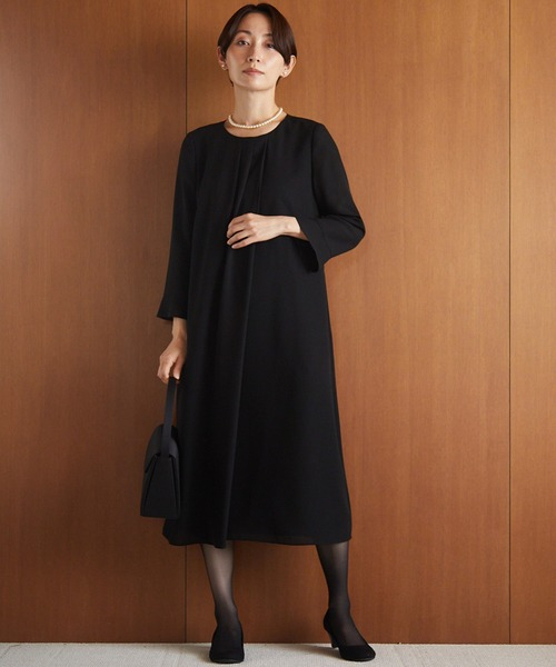【喪服・礼服】ロングジャケット＆フレアワンピース