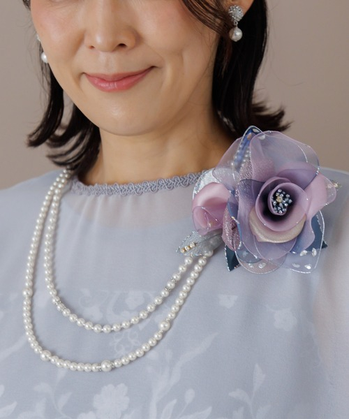 ニュアンスカラーのブーケコサージュ