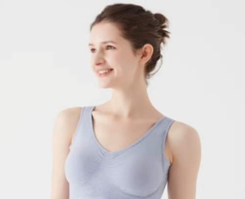 24時間ずっと快適、締めつけにくい綿混ブラ