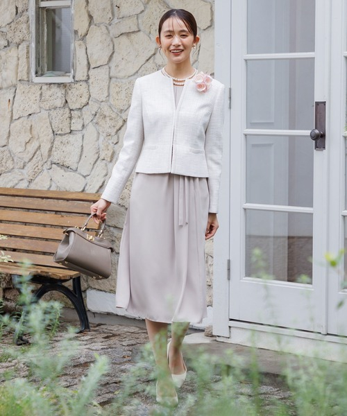 【洗える】ジャケット＆ワンピース/アンサンブルスーツ