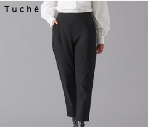 ストレッチ素材で腰回りゆったりパンツ