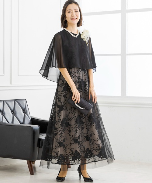 ケープとレースドレス2点セット《マザードレス》