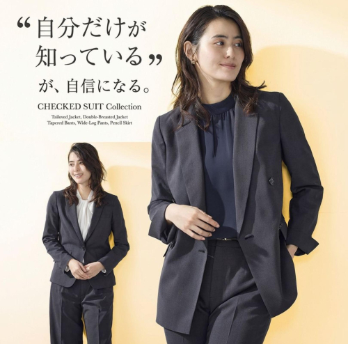 洗える＆縦横ストレッチ❗️シャドウチェック柄スーツ入荷しました✨