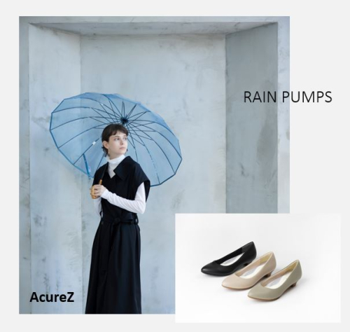 NEW☆晴雨兼用母趾にやさしいパンプス